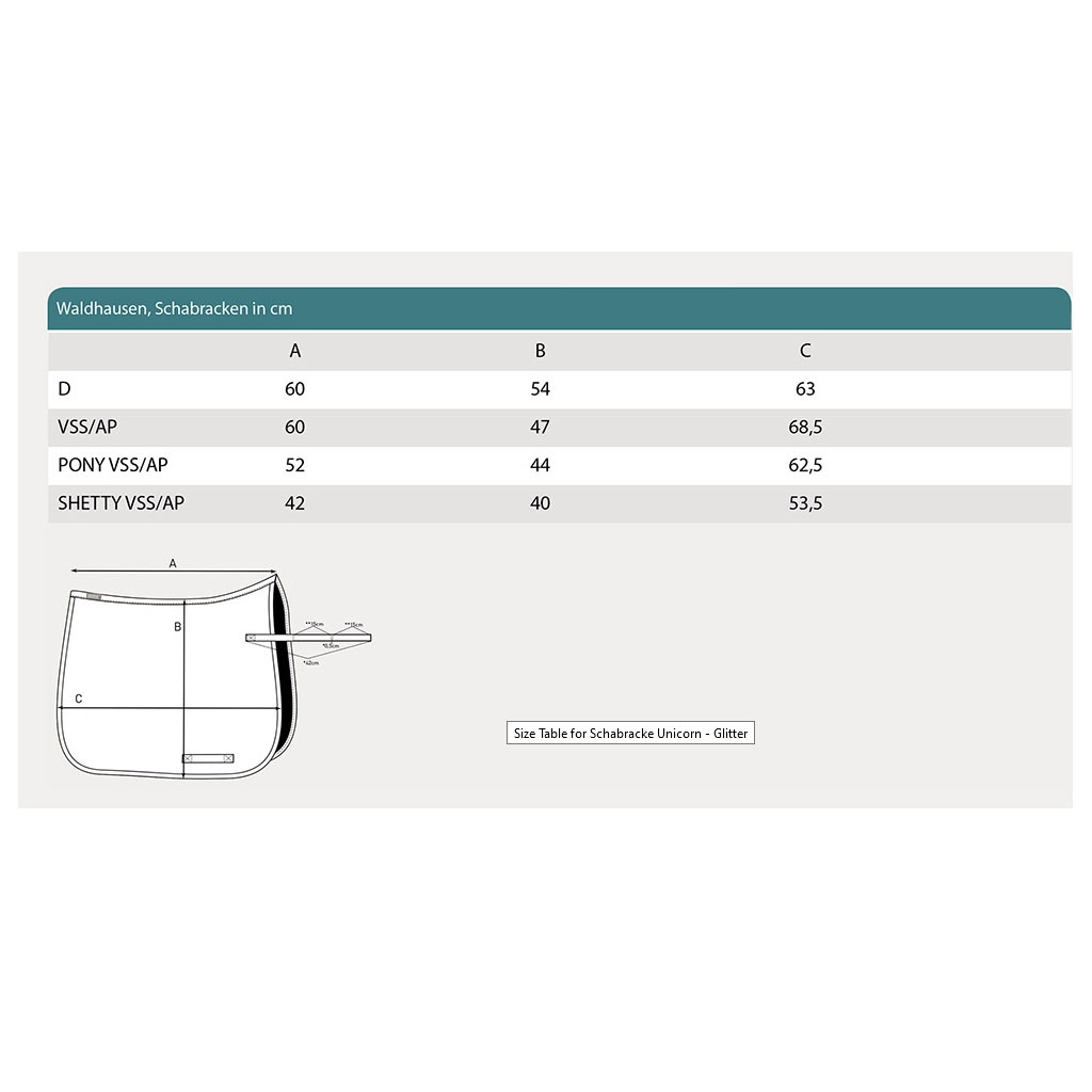 Waldhausen Schabracke Unicorn - Glitter